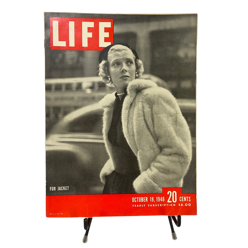 Life Magazine October 18, 1948 Model Barbara Wood, Dewey and the Election